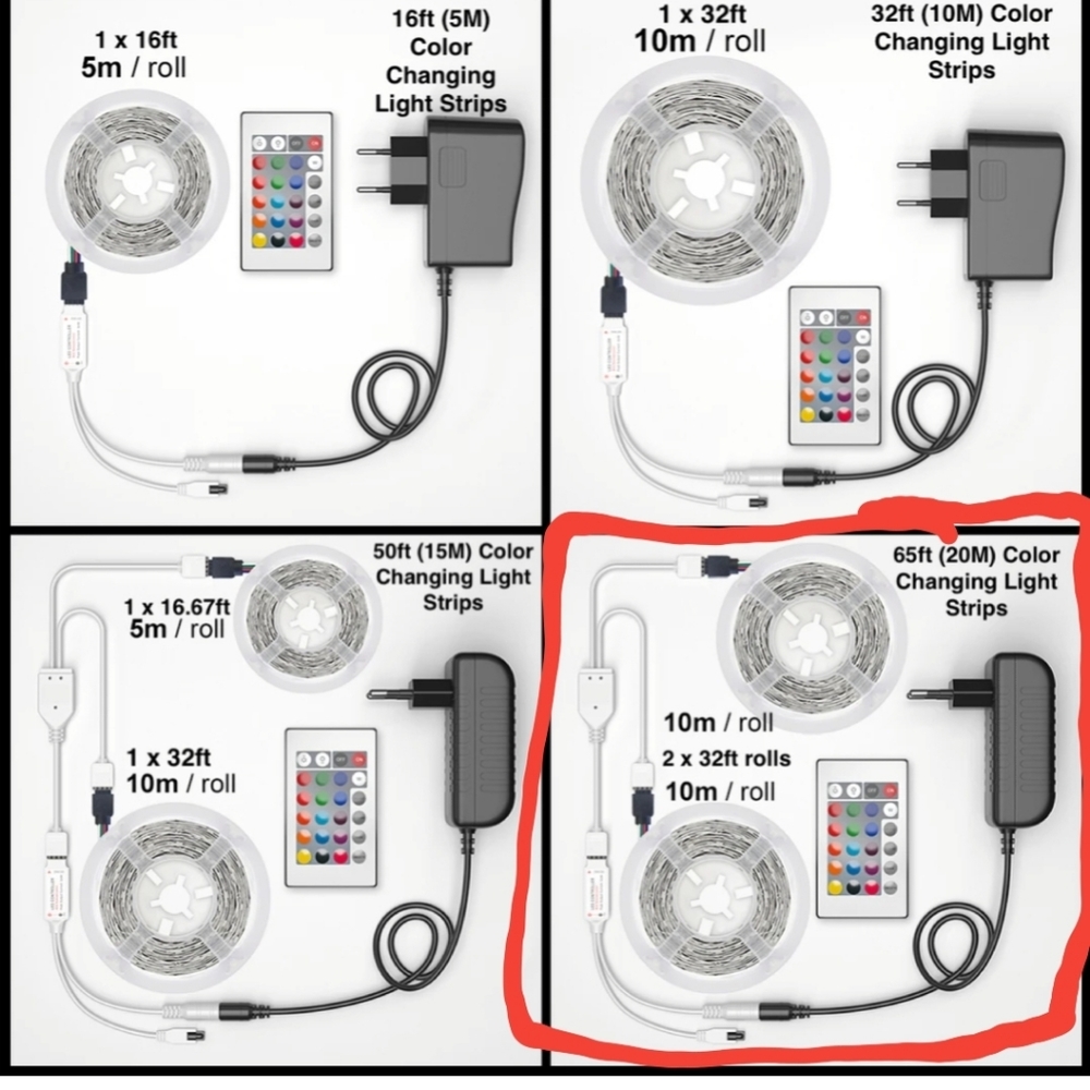 🆕️65ft Color Changing LED Light Strip (Remote) - Picture 7 of 10